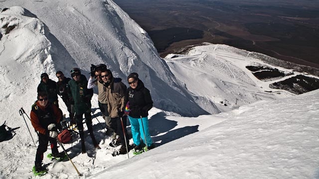  going up with snowshoes 